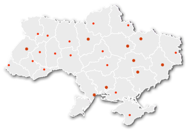 Карта размещения представителей